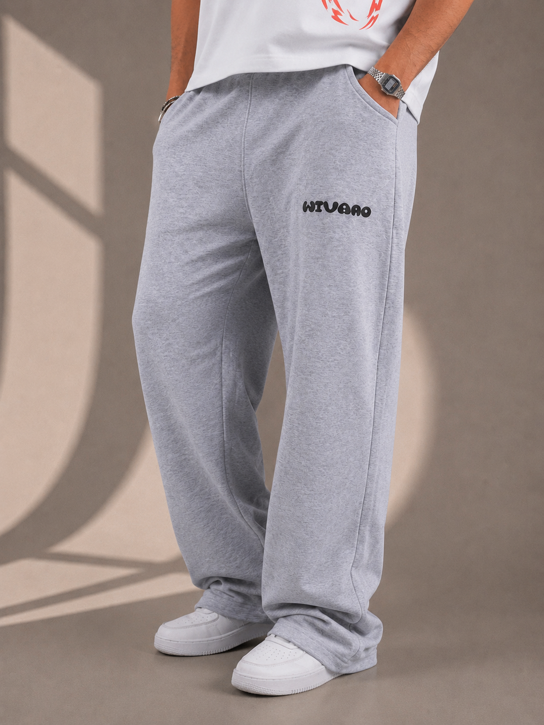 light gray pants